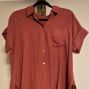 Madewell button-down short-sleeved top.